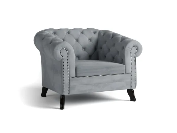 Fotel Bristol do salonu w stylu glamour