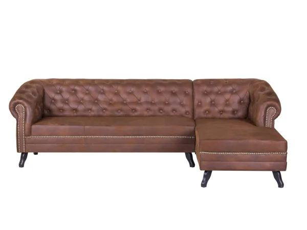 Narożnik L Bristol do salonu w stylu glamour